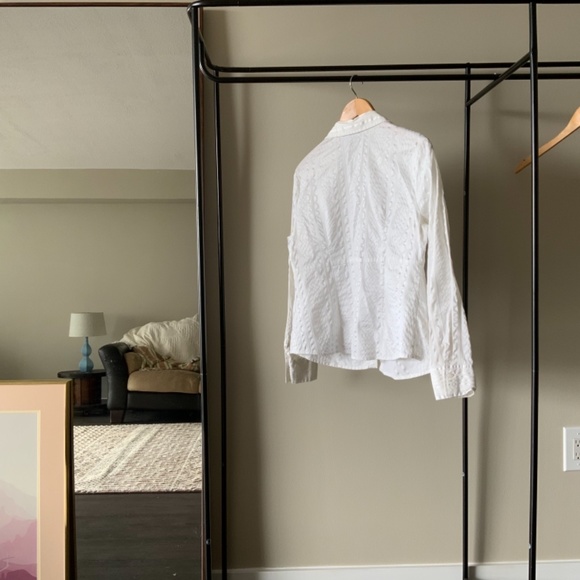 White Detailed Button Down - Picture 2 of 4